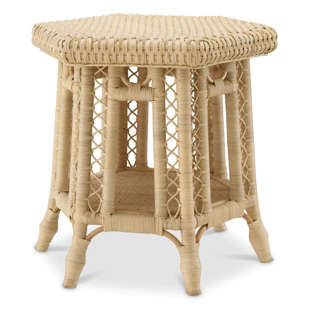 Hexagon Rattan Side Table