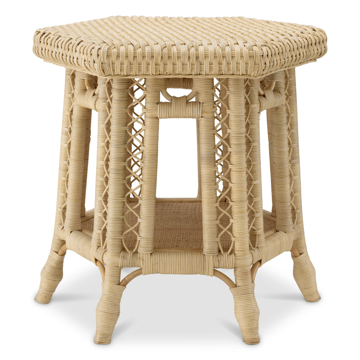Hexagon Rattan Side Table
