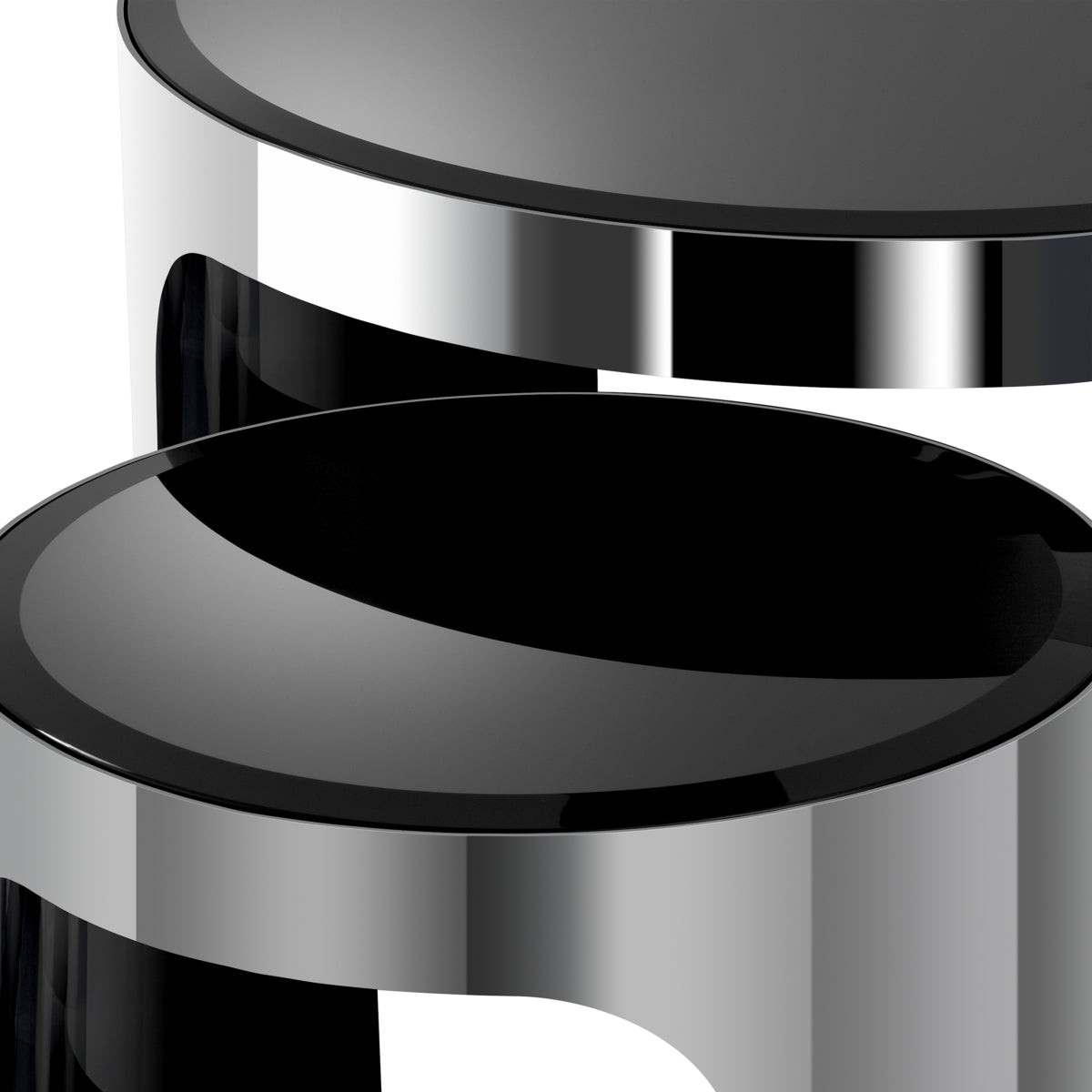Piemonte Nesting Tables | Polished Steel