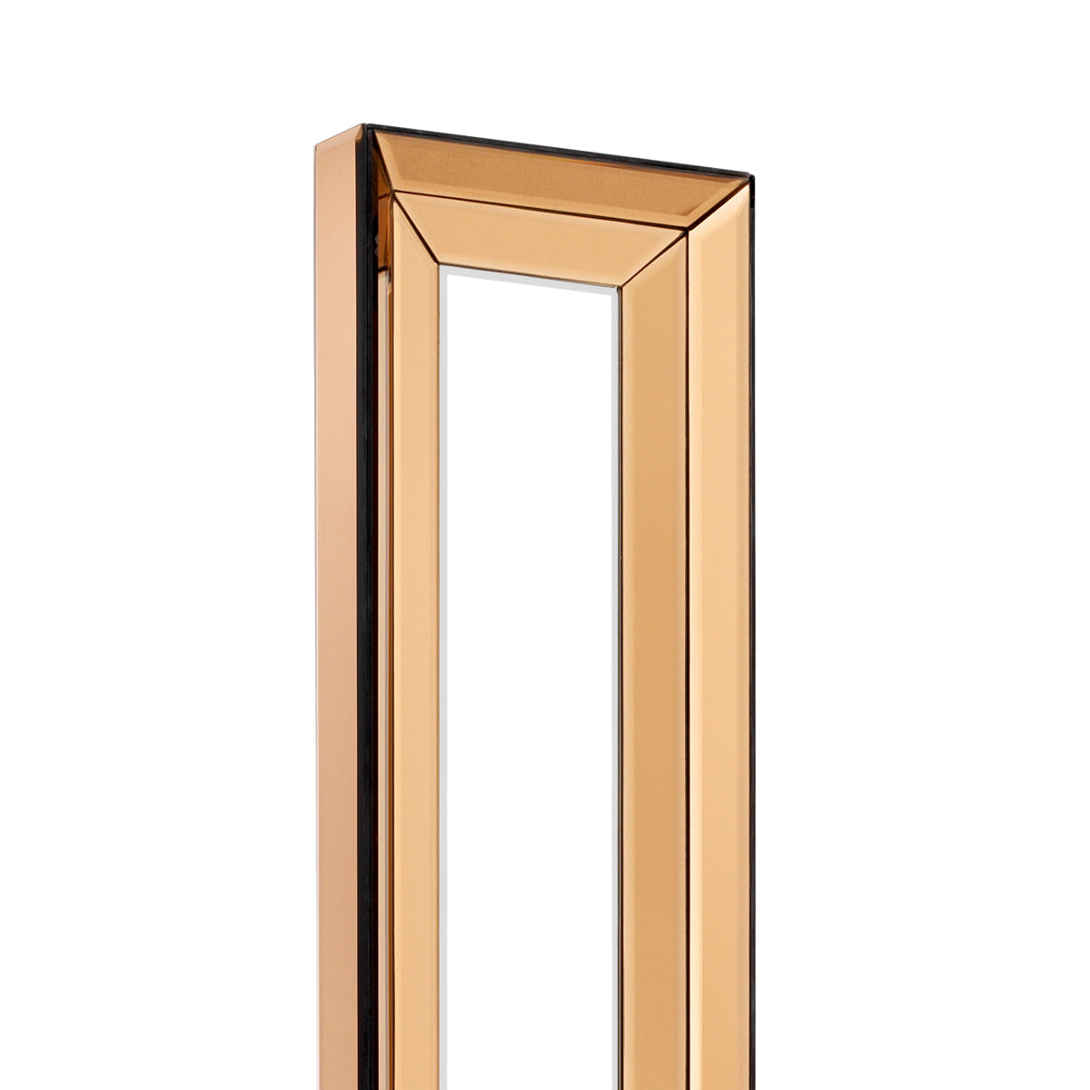 Slim Amber Glass Mirror