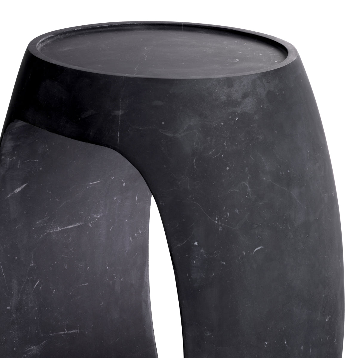 Clipper Honed Marble Side Table