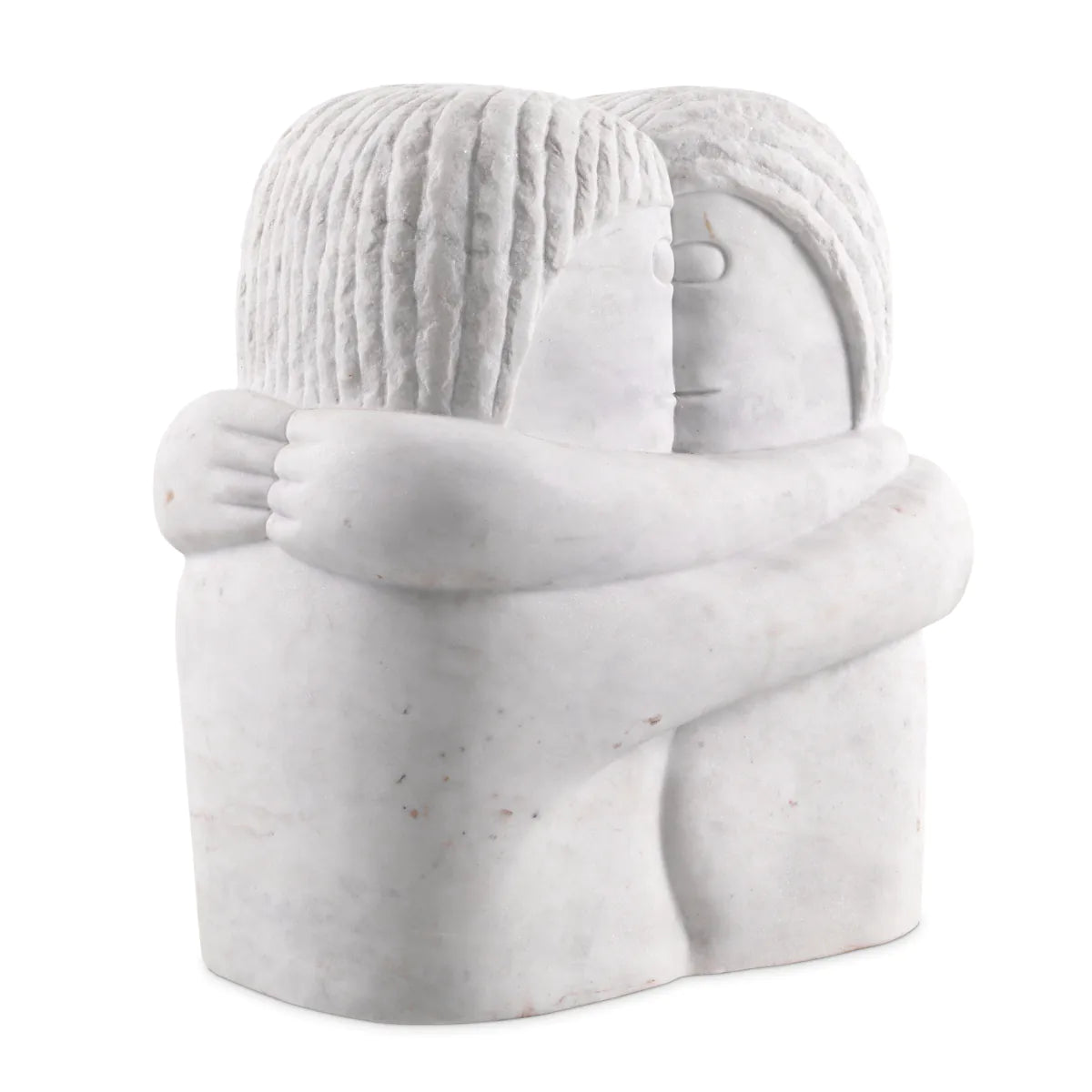 Love Couple White Marble Sculpture