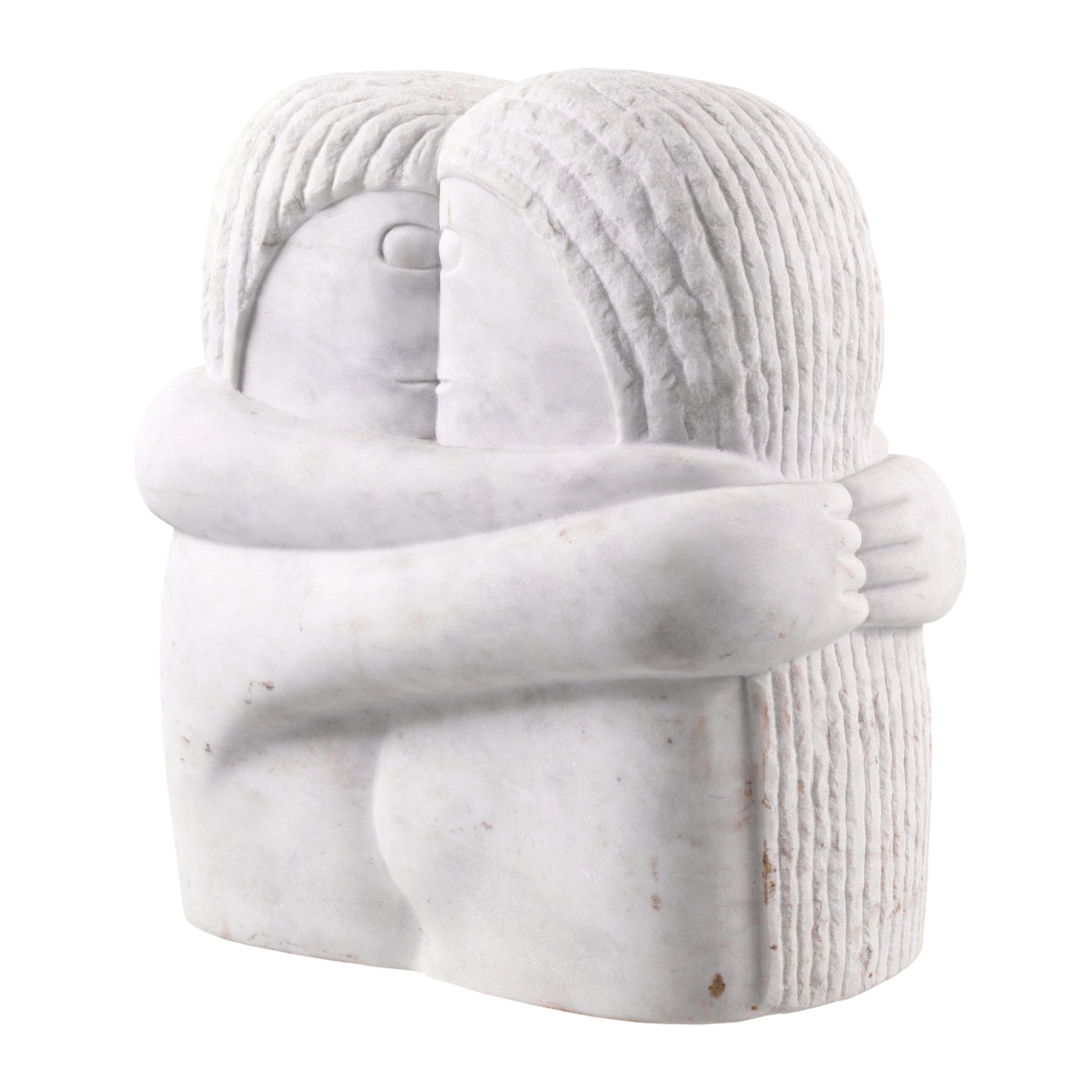 Love Couple White Marble Sculpture