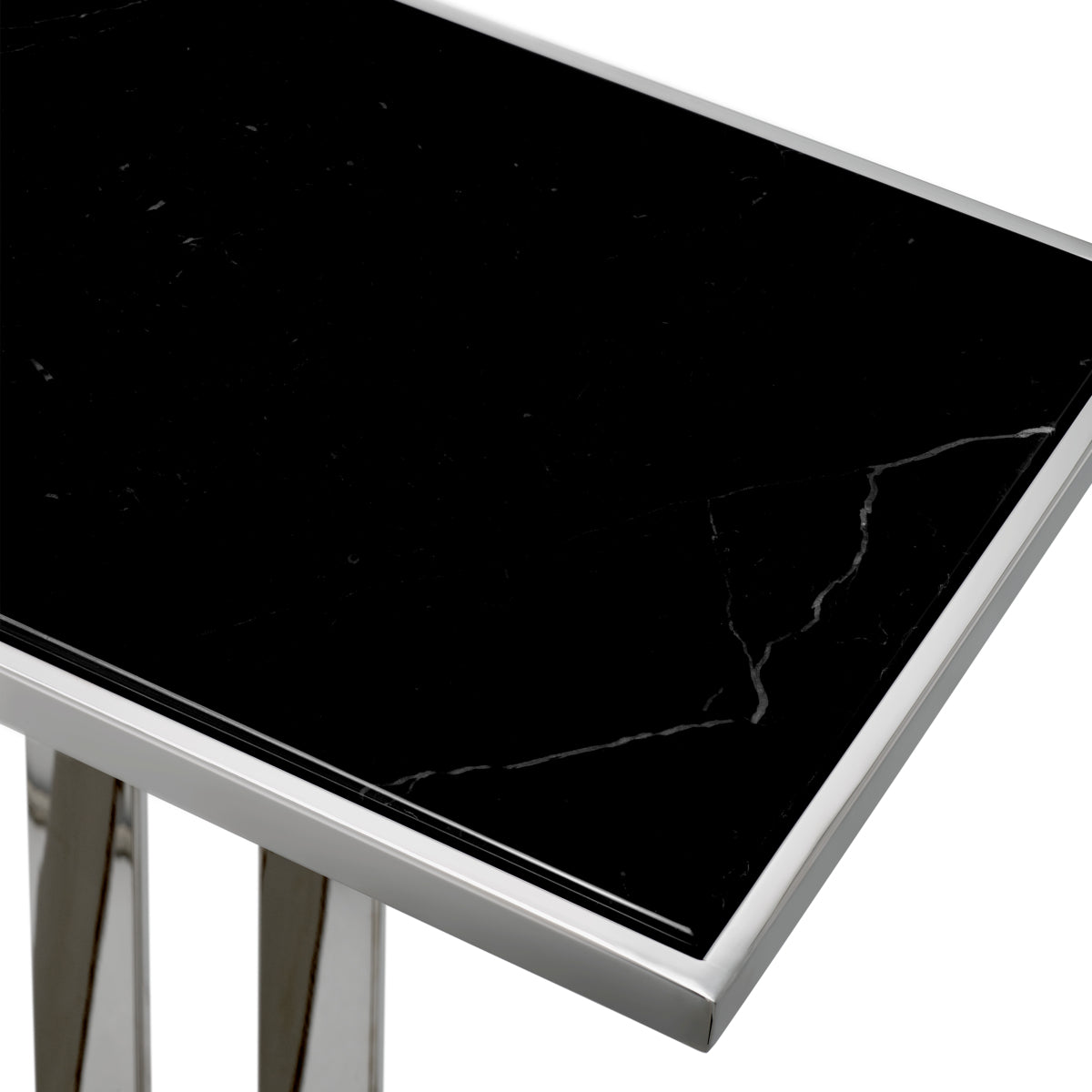 Beau Deco Console Table | Polished Steel