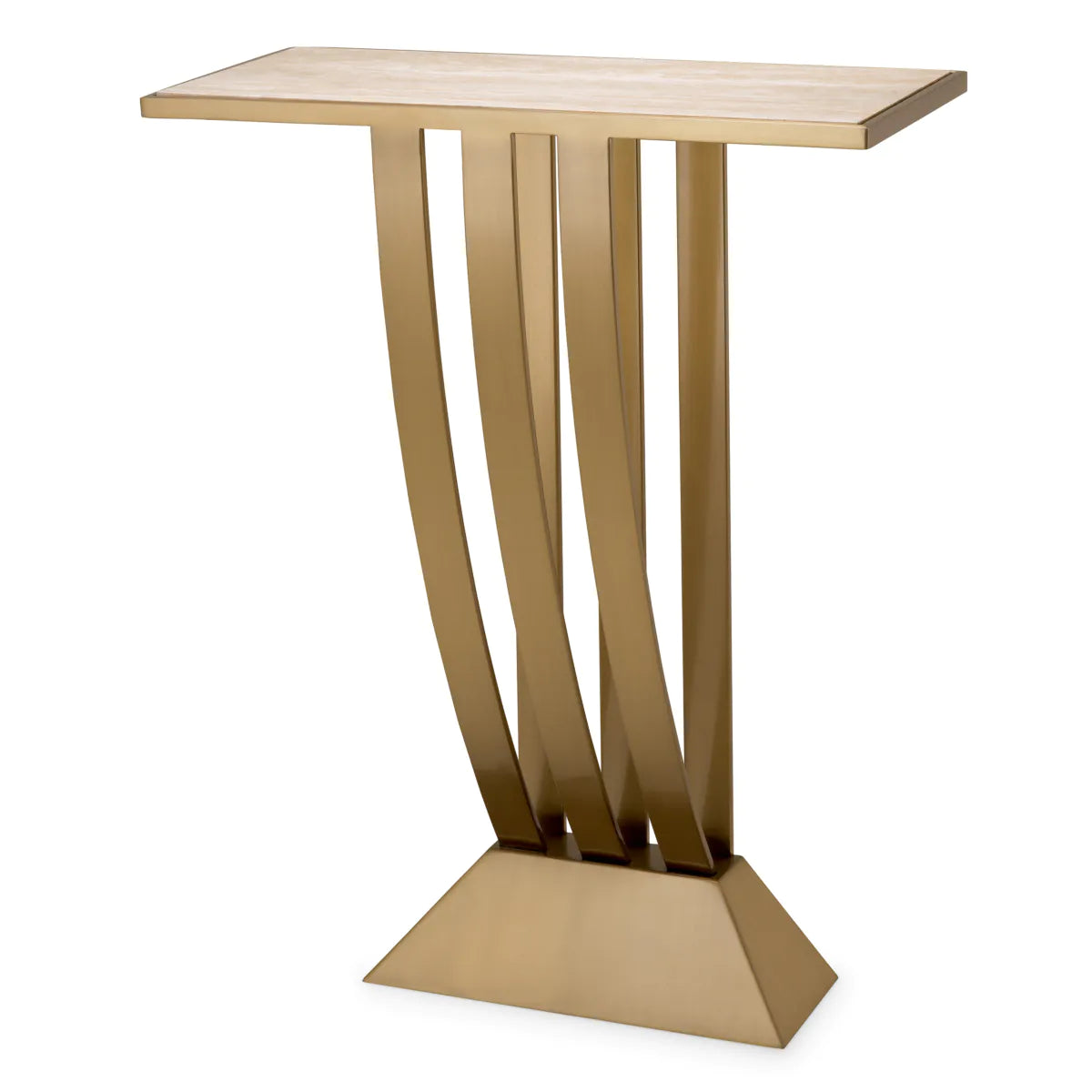 Beau Deco Console Table | Brushed Brass