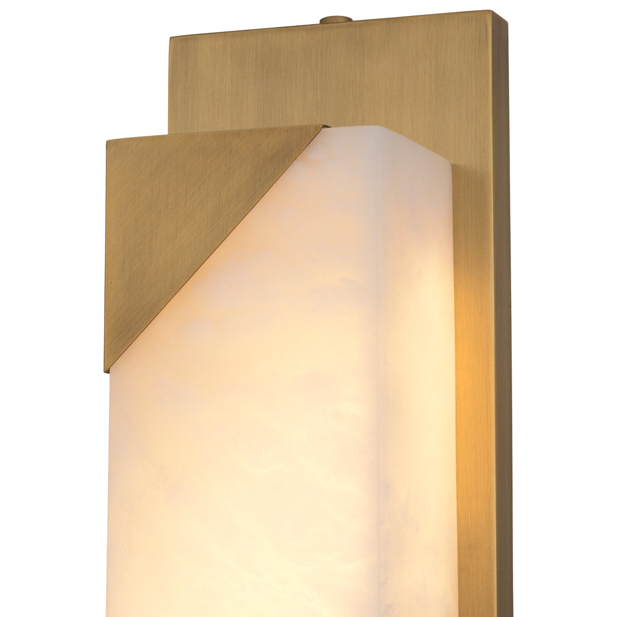 Scilla Alabaster & Brass Sconce