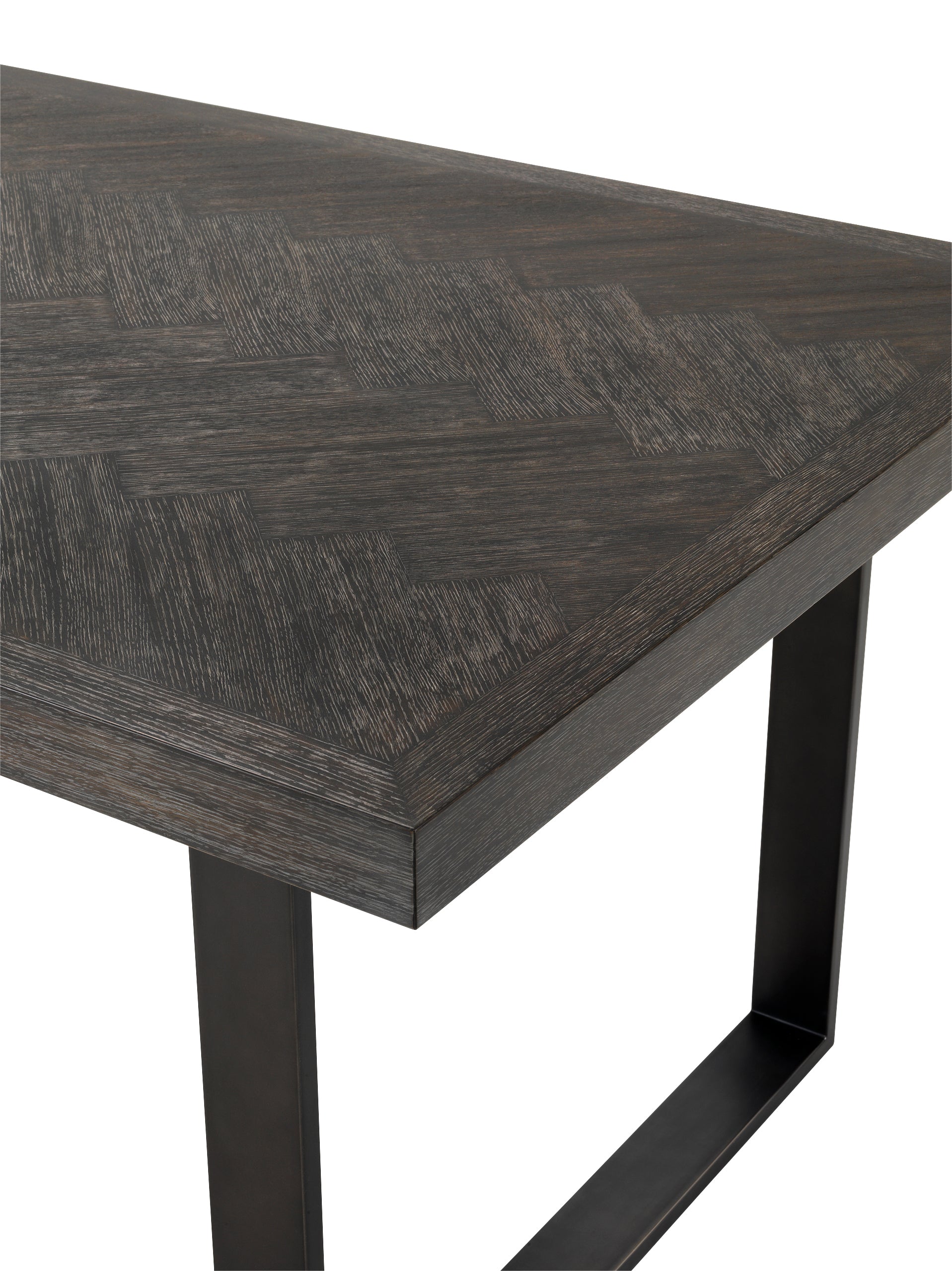 Melchior Dining Table | Charcoal Oak & Bronze