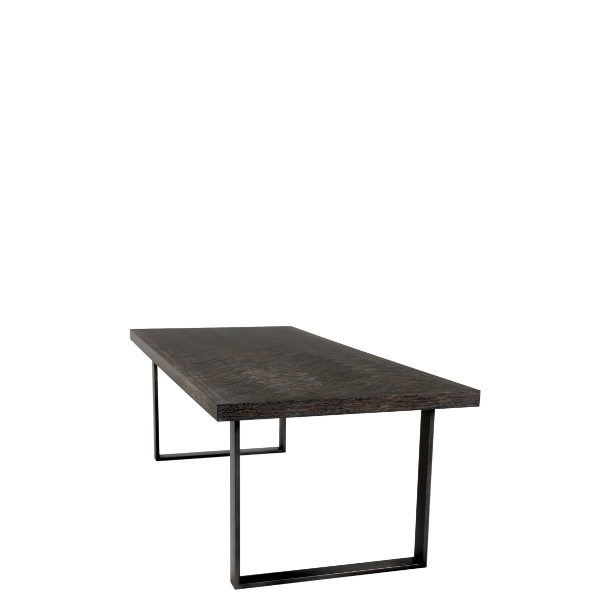 Melchior Dining Table | Charcoal Oak & Bronze