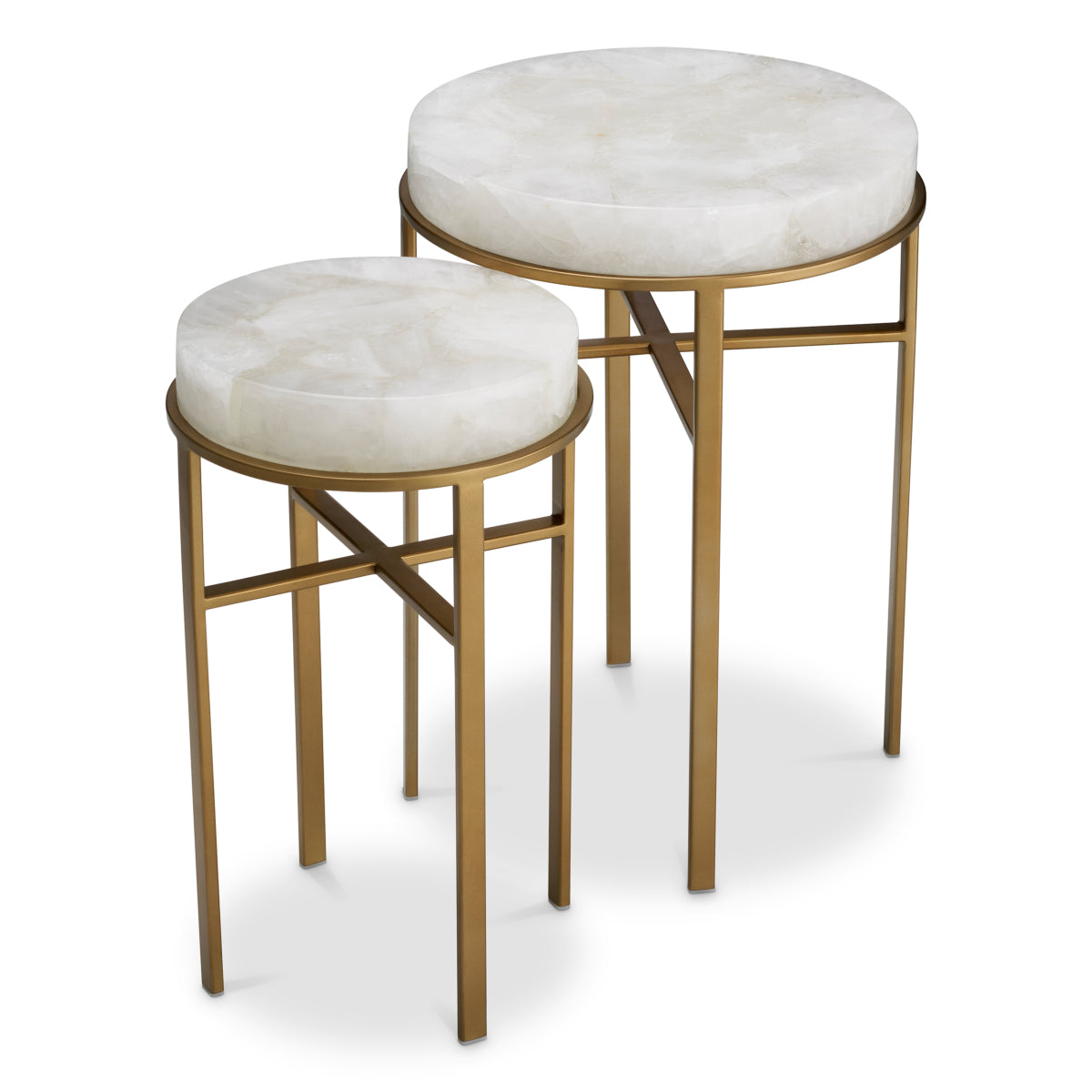 Hoxton Side Table Pair | Rock Crystal
