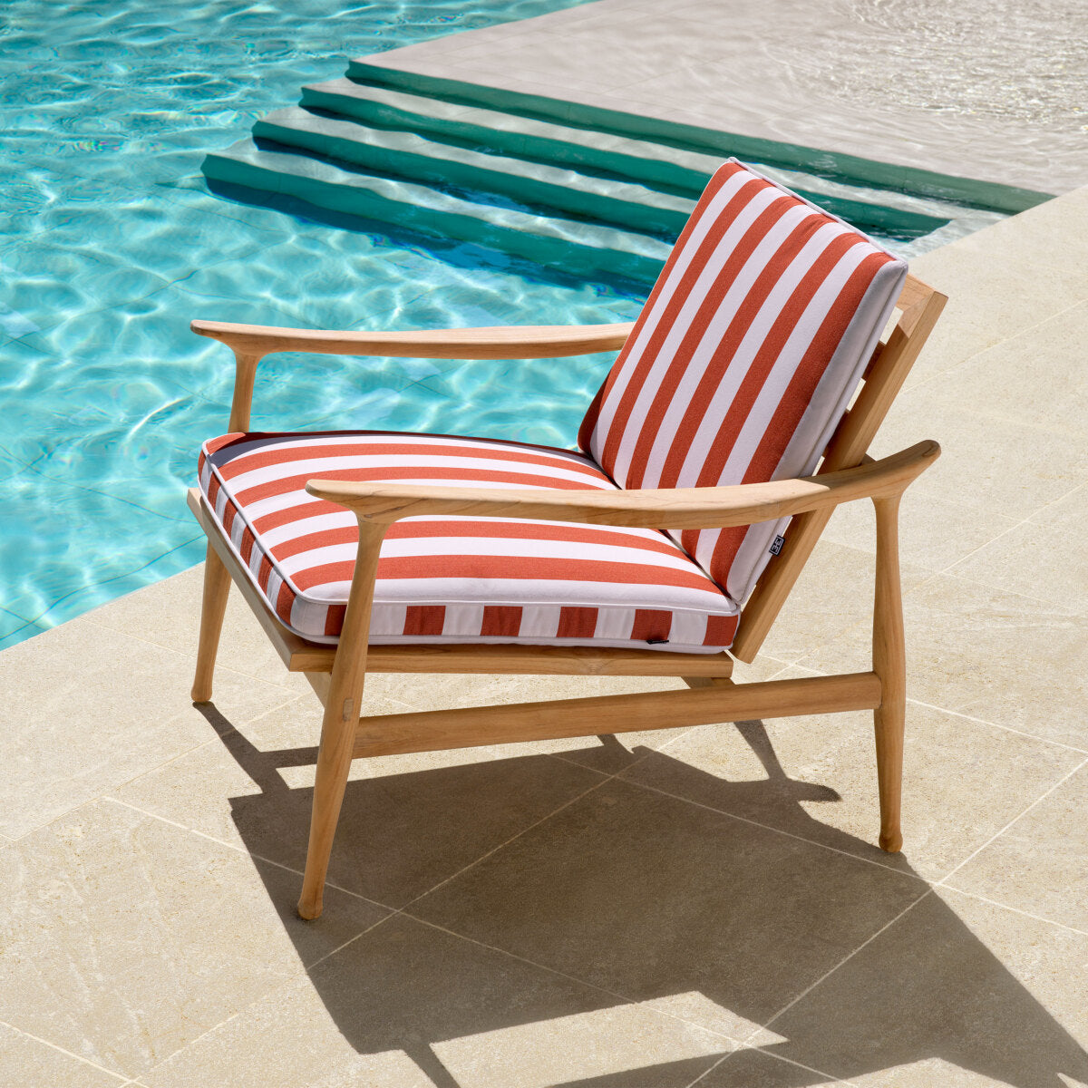 Manzo Outdoor Chair | Orange Stripes