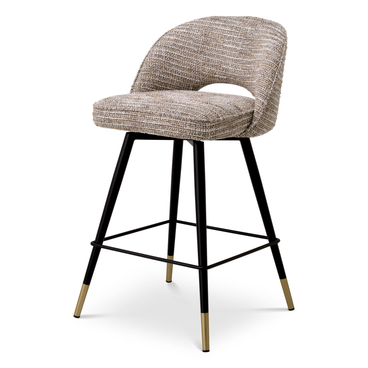 Cliff Counter Stool Pair | Beige Tweed