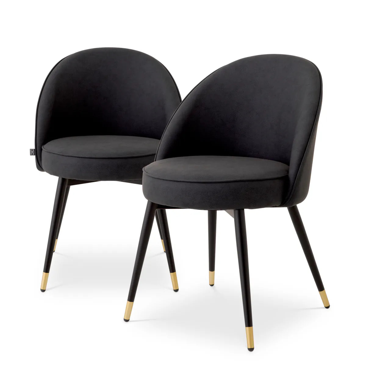 Cooper Dining Chair Pair | Grey Performance Leather