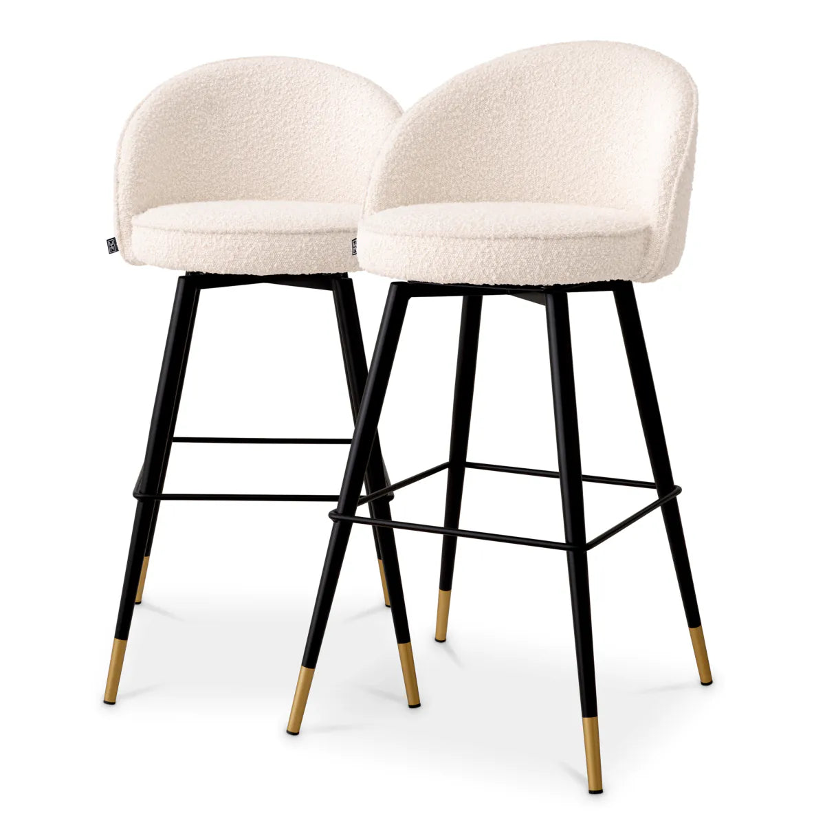 Cooper Bar Stool Pair | Bouclé cream