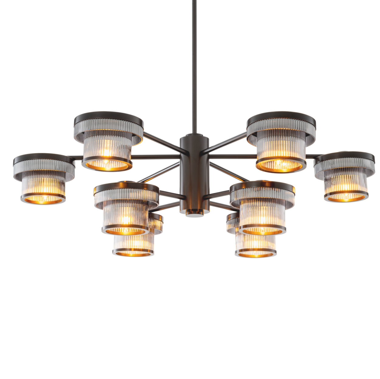 Andromeda Chandelier | Bronze & Smoked Glass