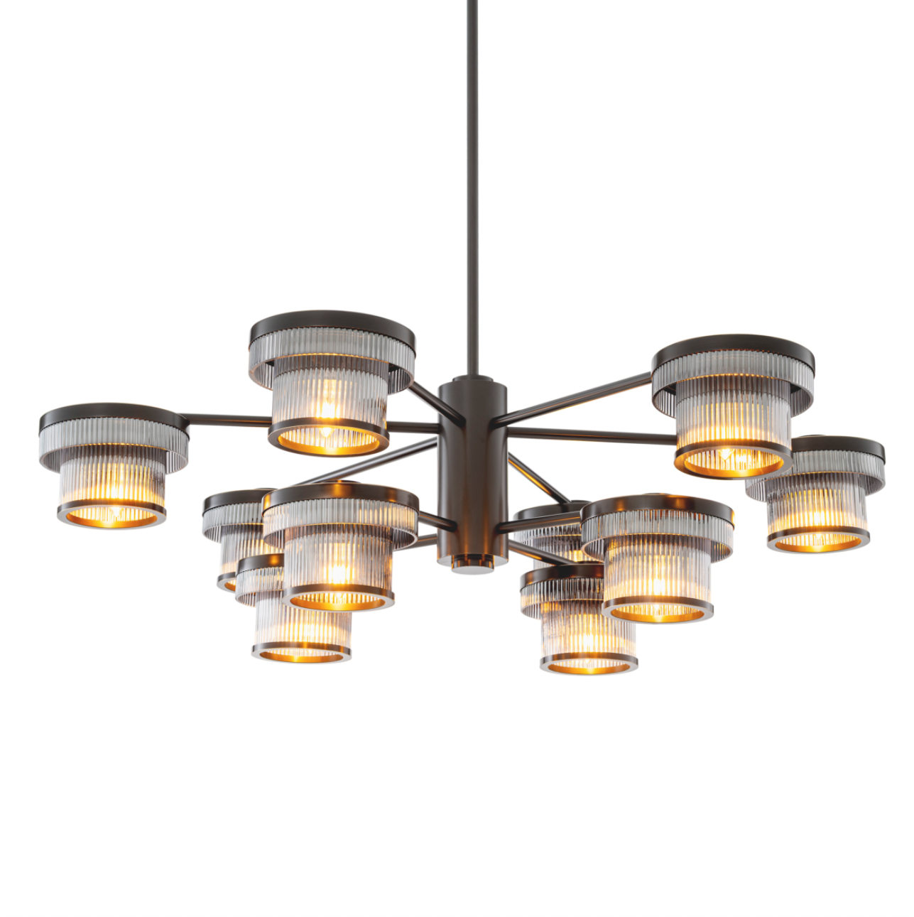 Andromeda Chandelier | Bronze & Smoked Glass