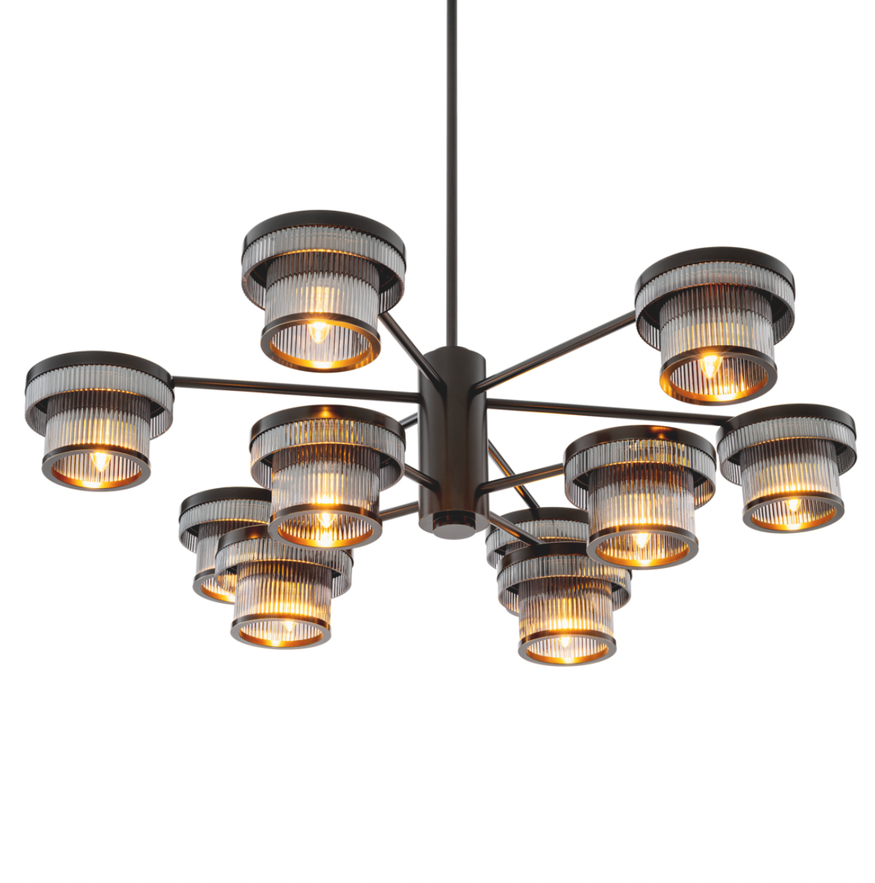 Andromeda Chandelier | Bronze & Smoked Glass