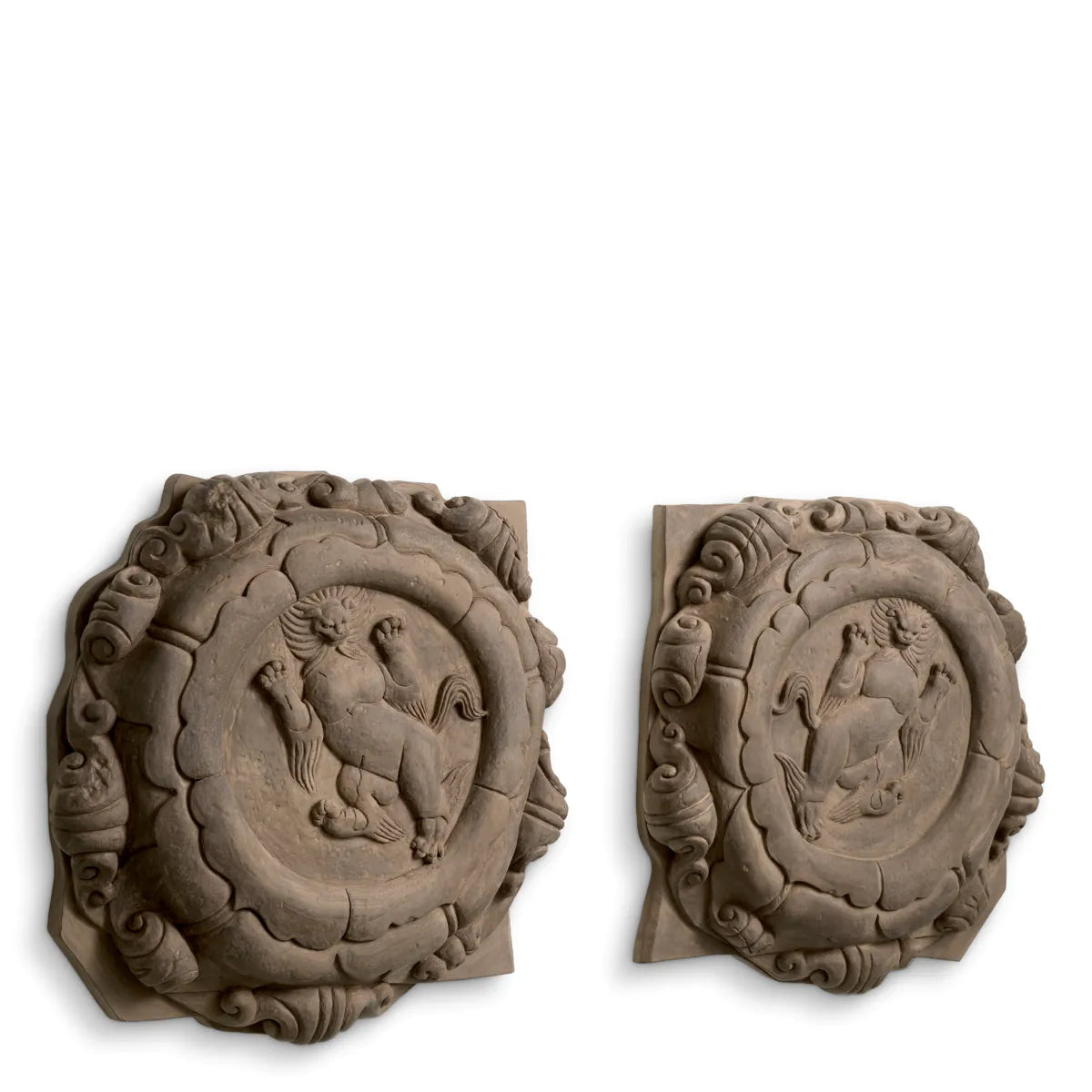 Liao Sandstone Medallions | Pair of 2