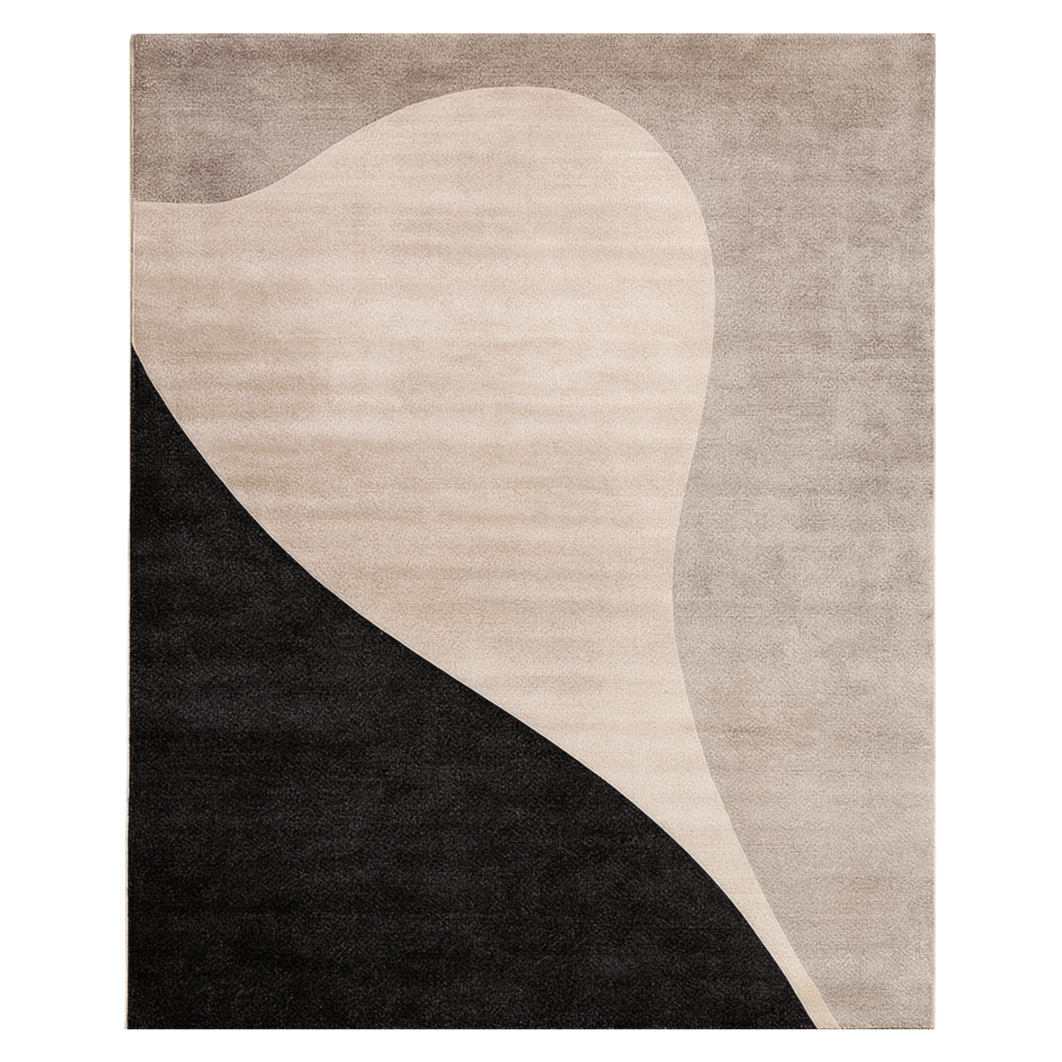 Dune Noir Silk Rug