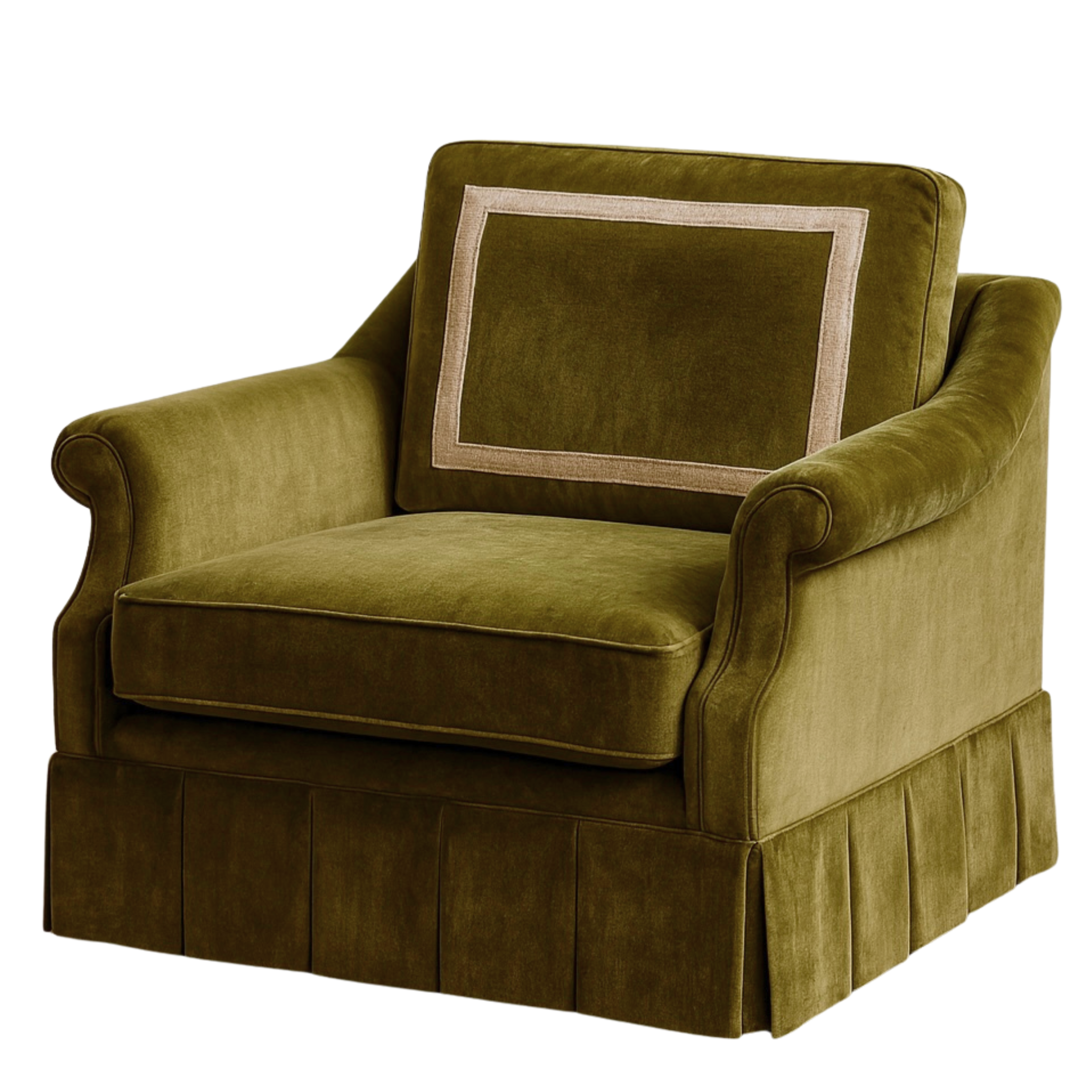 Classic Skirted Armchair