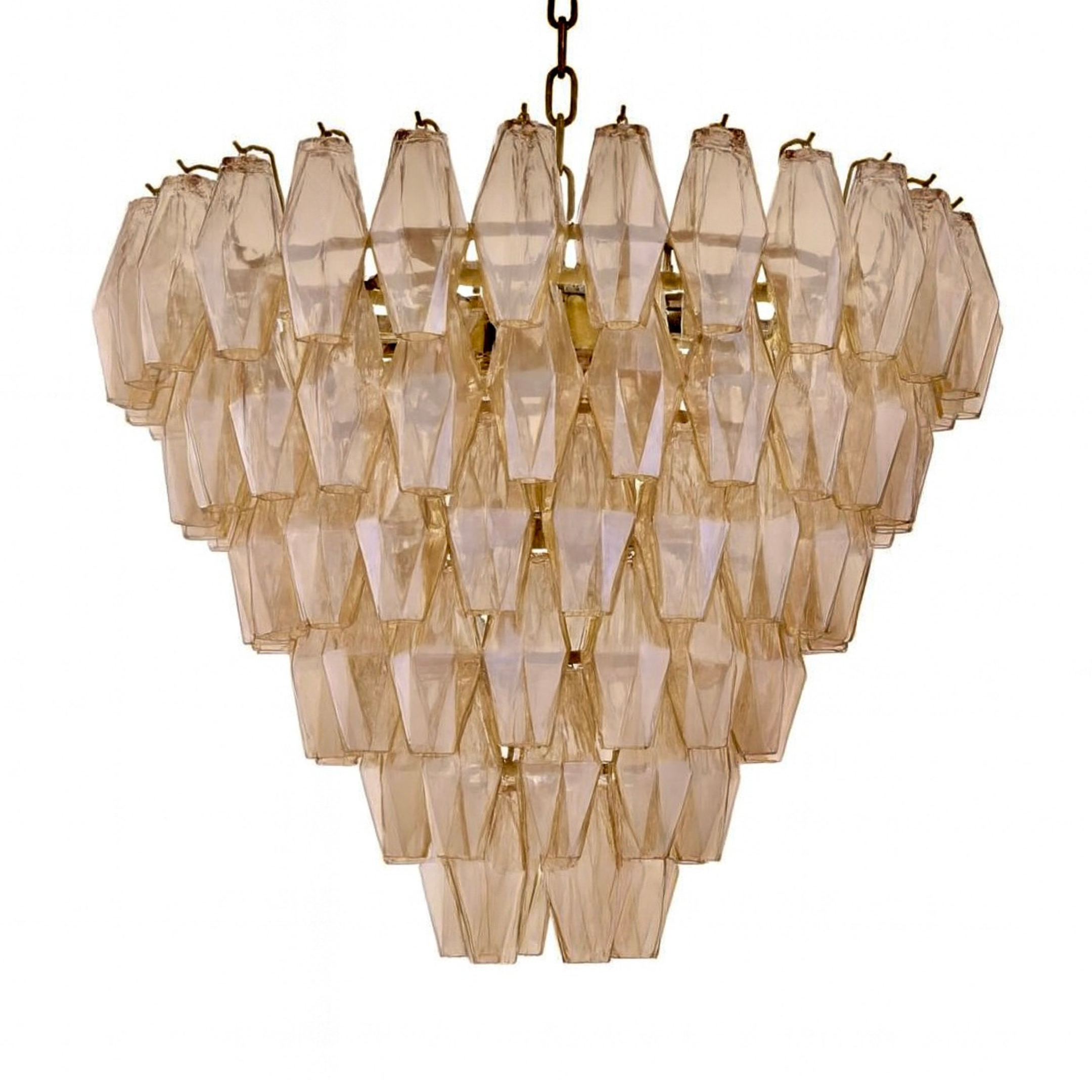Benini Amber Glass Chandelier | Small