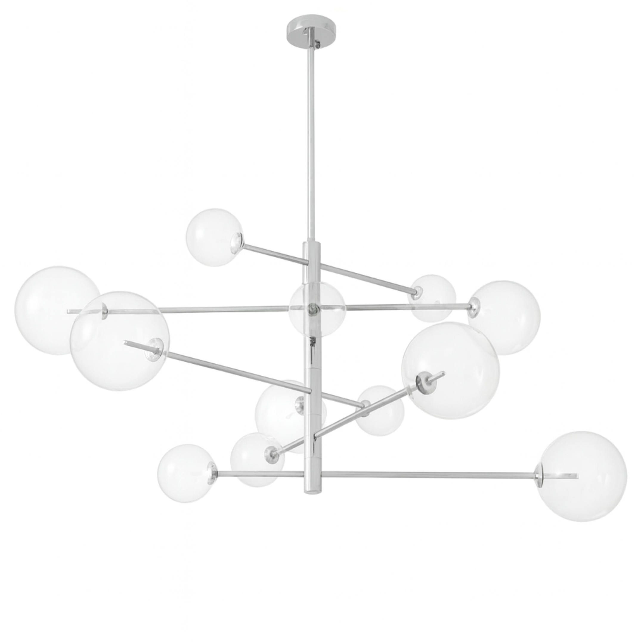 Argento Polished Nickel Chandelier